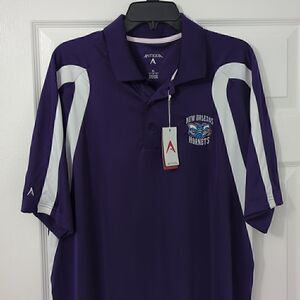 Antigua Vintage New Orleans Hornets Polo Shite. Men's XL. NWT